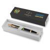 Ручка шариковая Parker IM 17 UKRAINE Black GT BP Трезубец сине-желтый (22032_T0016u) изображение 4