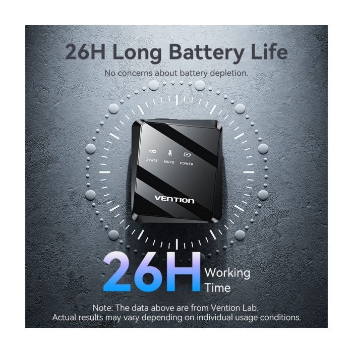 Мікрофон Vention USB-C 2-Pack Wireless Lavalier Black (NCBB0) зображення 10