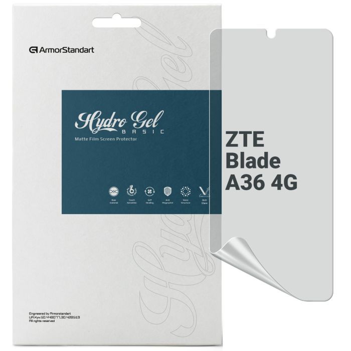 Плівка захисна Armorstandart hydrogel Matte ZTE Blade A36 4G (ARM88881)