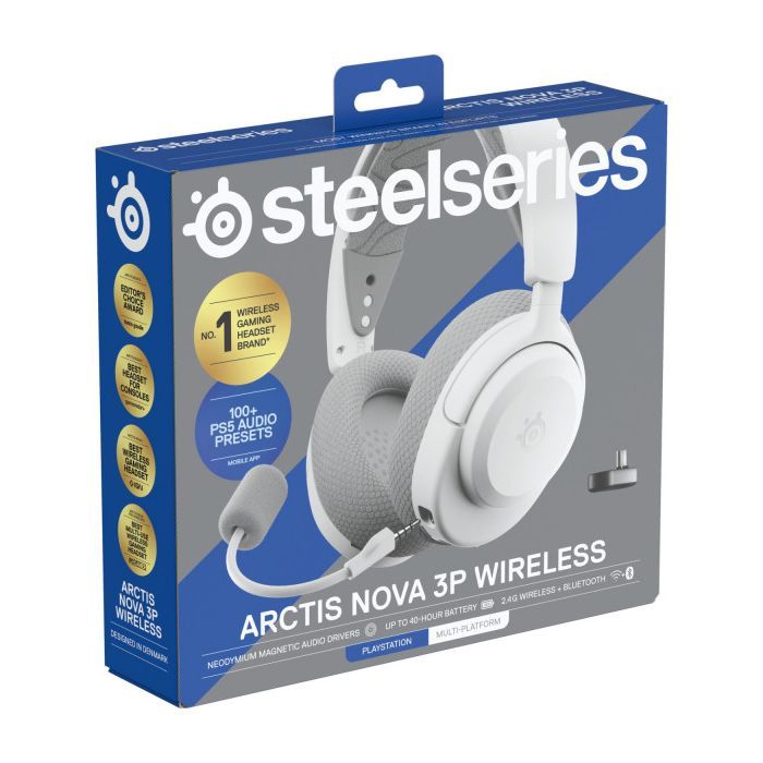 Навушники SteelSeries Arctis Nova 3P Wireless MultiPlatform White (61687) зображення 5