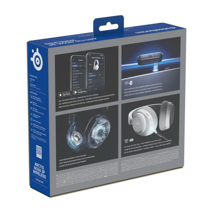 Навушники SteelSeries Arctis Nova 3P Wireless MultiPlatform White (61687) зображення 6