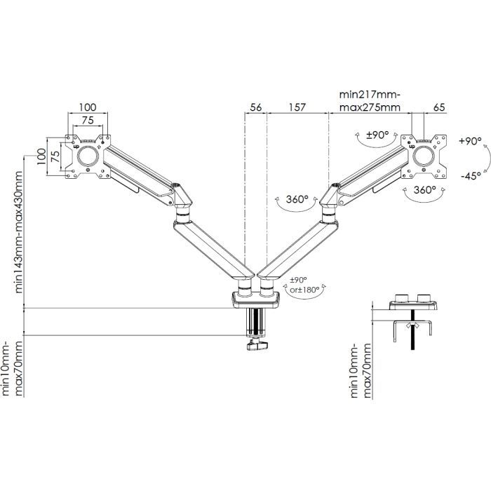 Кронштейн Anda Seat AD-W-A6D-2S-BW изображение 9