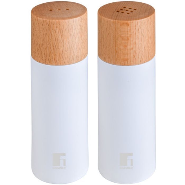 Набір для спецій Bergner Naturally, для солі та перцю 2 предмета (BG-48518-WH)