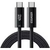 Дата кабель USB-C to USB-C 1.0m Thunderbolt 4 240W 8K60Hz black Essager (EXCTT4-PL01-P)