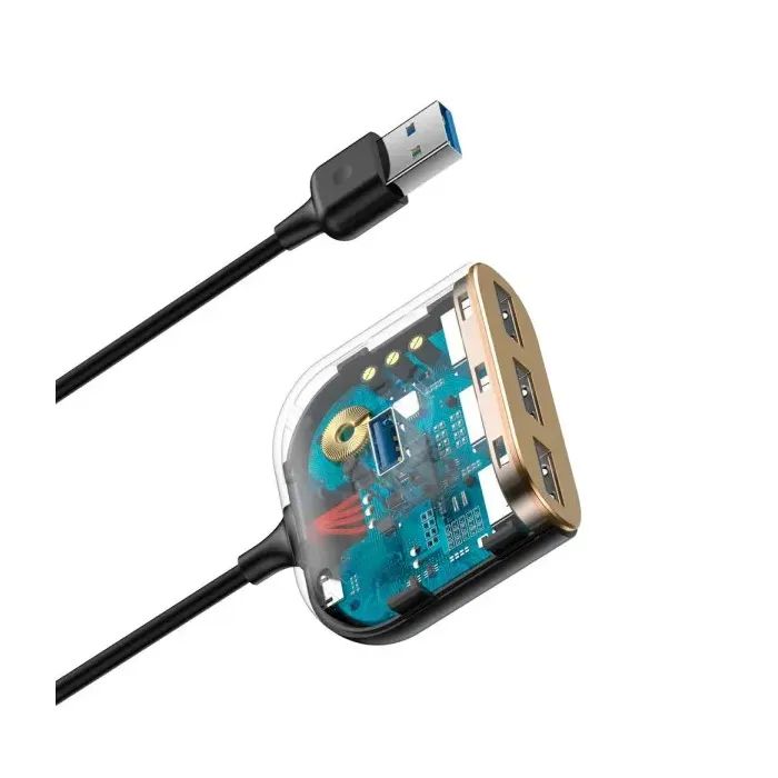 Концентратор Baseus USB 3.0 to 1xUSB 3.0 + 3xUSB 2.0 1.0m (CAHUB-AY01) зображення 3