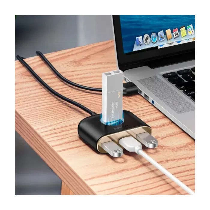 Концентратор Baseus USB 3.0 to 1xUSB 3.0 + 3xUSB 2.0 1.0m (CAHUB-AY01) зображення 5