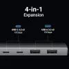 Концентратор Ugreen USB-C to 2xUSB 3.2 + 2xUSB-C 10Gbps CM480 gray (30758) изображение 2
