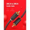 Кабель мультимедійний 2xRCA M to 2xRCA M 2.0m AV104 black Ugreen (10518) зображення 5
