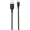 Дата кабель USB 2.0 AM to USB-C 1.0m braided NB143 black XO (6920680870684)