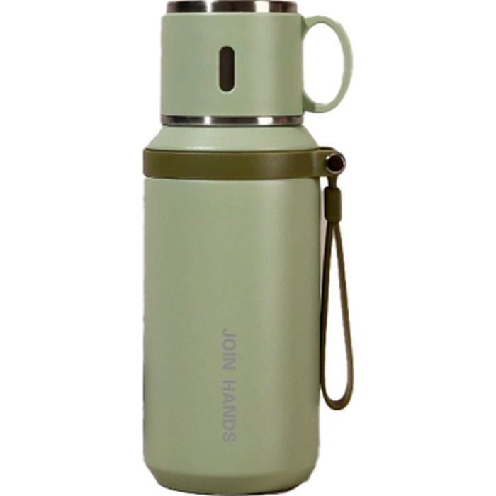 Термос Merlion з чашкою 0,6 л, зелений (TermTea-600/Green)