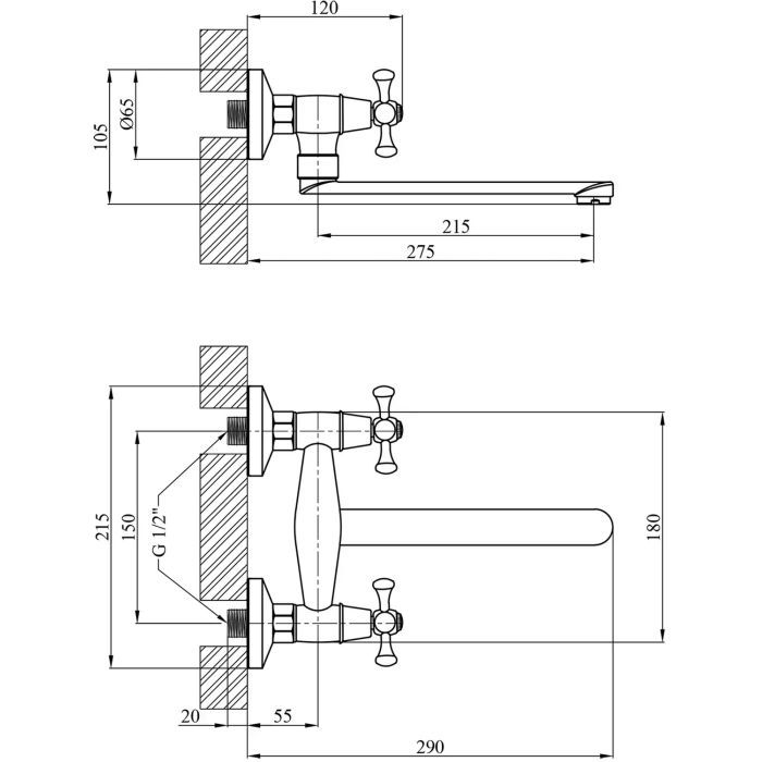 Змішувач Kroner Rhein-C040 (CV014916) зображення 7