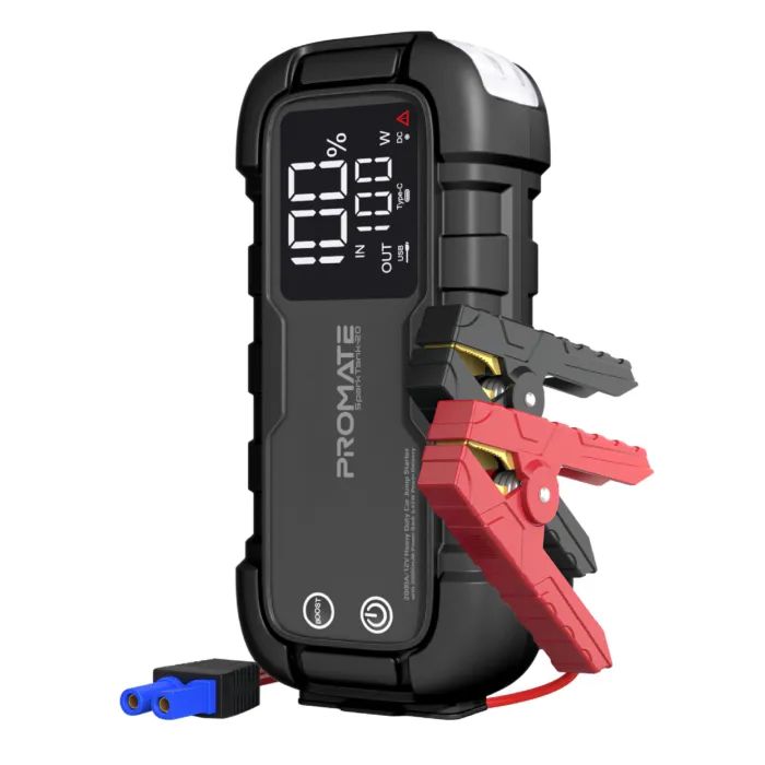 Пуско зарядное устройство Promate 20000mAh PD/45W, QC3.0, 2000A, Flashlight (sparktank-20)