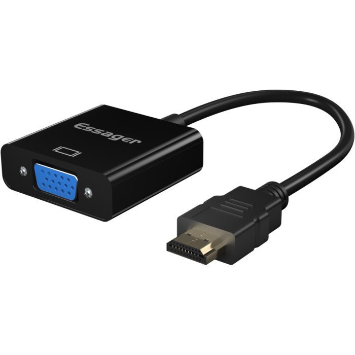 Переходник HDMI to VGA 0.15m Essager (EZJHV-HY01)