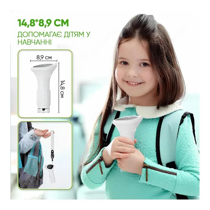 Детский микроскоп DKWAY портативный карманный с экраном Macro IPS KM1000 белый (460589319) изображение 6