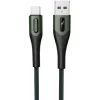 Дата кабель USB 2.0 AM to USB-C 1.0m 3A braided dark green SkyDolphin (USB-000582)