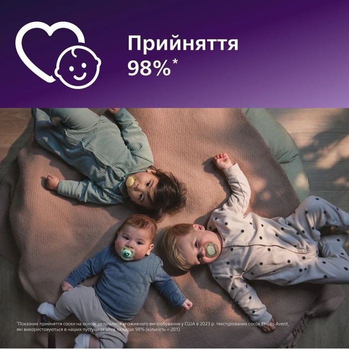 Пустышка Philips AVENT Ultra Soft 0-6 місяців 2 шт (SCF091/41) изображение 6