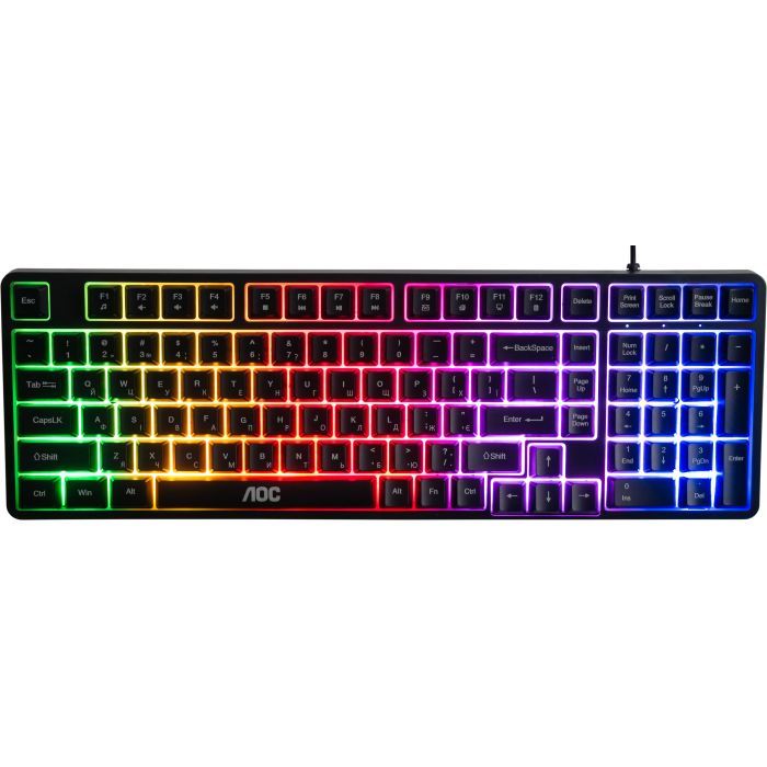Клавиатура AOC GK116B LED USB UA Black (GK116B/97)
