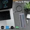 Концентратор Promate USB-C 10-in-1 5xUSB-C + 5xUSB gray (gegahub-5g) изображение 5