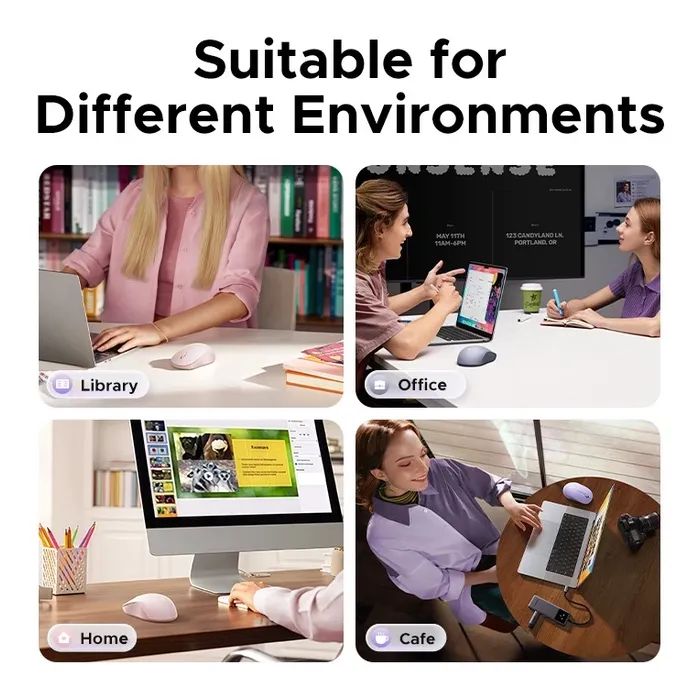 Мышка Ugreen M331 Wireless/Bluetooth Gray (65627) изображение 11