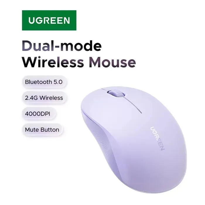 Мышка Ugreen M331 Wireless/Bluetooth Purple (65626) изображение 2