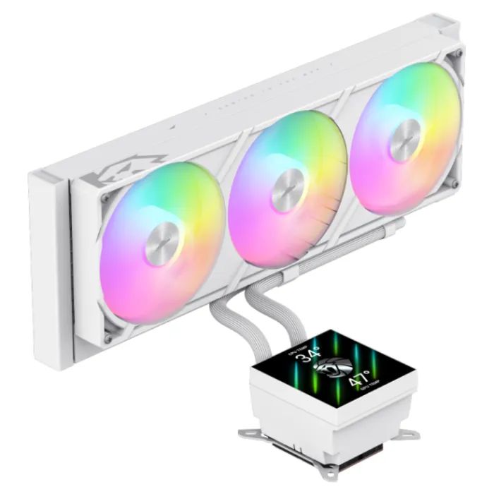 Система рідинного охолодження Gamemax GLACIER 360 LCD WH