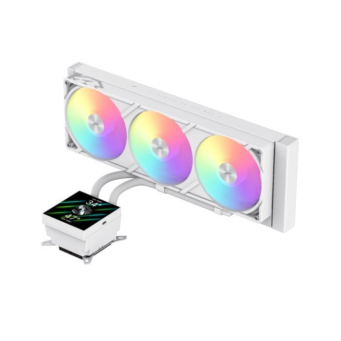 Система рідинного охолодження Gamemax GLACIER 360 LCD WH зображення 3