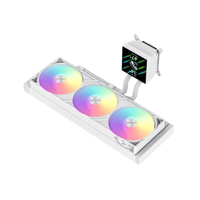 Система рідинного охолодження Gamemax GLACIER 360 LCD WH зображення 6