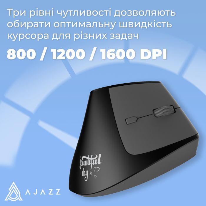 Мышка Ajazz i300 Wireless/Bluetooth/USB White (i300-W) изображение 11