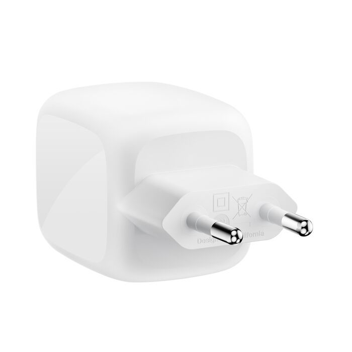 Зарядное устройство Belkin 2xUSB-C PD67W GaN PPS white (WCH020KQWH) изображение 3