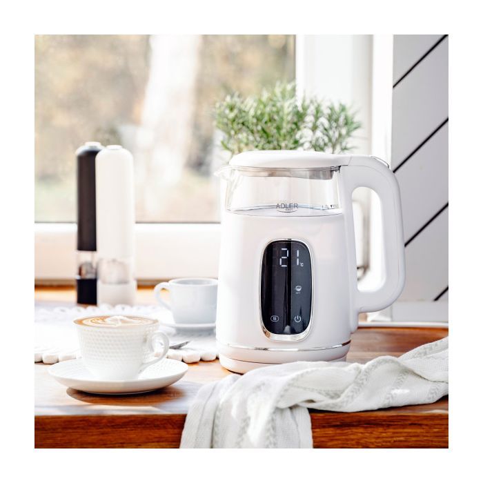 Электрочайник Adler AD 1305 white silver изображение 9