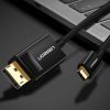 Кабель мультимедійний USB-C to DisplayPort M 1.5m 4K30Hz black Ugreen (50994) зображення 2