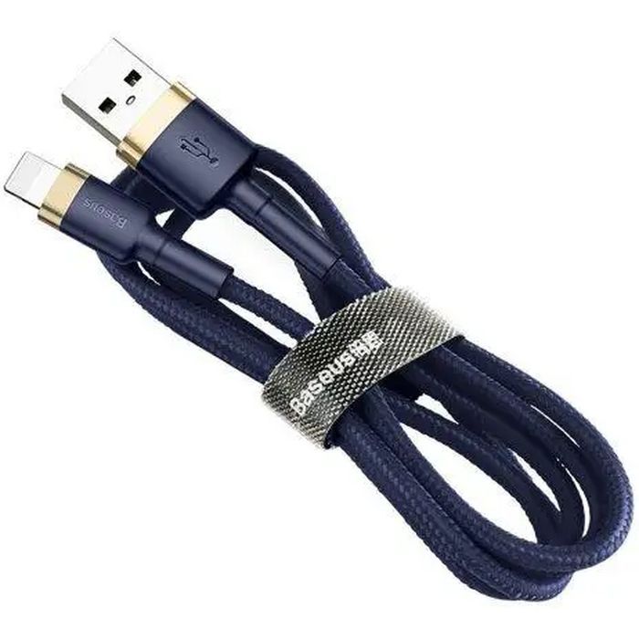 Дата кабель USB 2.0 AM to Lightning 2.0m 1.5A Cafule gold+blue Baseus (CALKLF-CV3) изображение 2