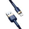 Дата кабель USB 2.0 AM to Lightning 2.0m 1.5A Cafule gold+blue Baseus (CALKLF-CV3) изображение 3