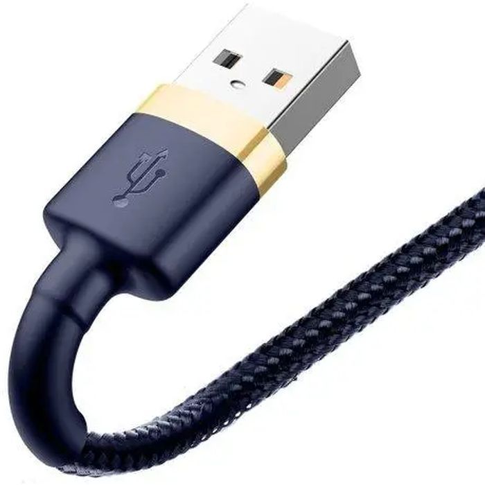 Дата кабель USB 2.0 AM to Lightning 2.0m 1.5A Cafule gold+blue Baseus (CALKLF-CV3) изображение 5