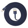Дата кабель USB 2.0 AM to Lightning 2.0m 1.5A Cafule gold+blue Baseus (CALKLF-CV3)
