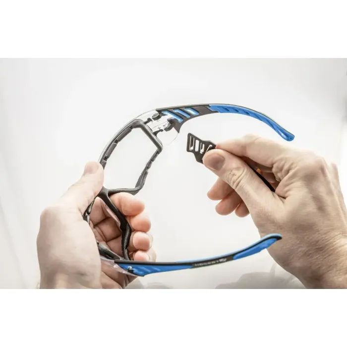 Захисні окуляри Hoegert LOTZEN HT5K010 прозорі лінзи синя оправа (HT5K010) зображення 3