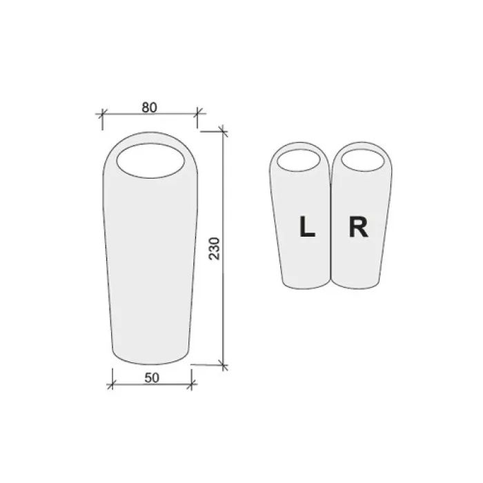 Спальний мішок Terra Incognita Siesta Long 400 L жовтогарячий/сірий (4823081501701) зображення 3