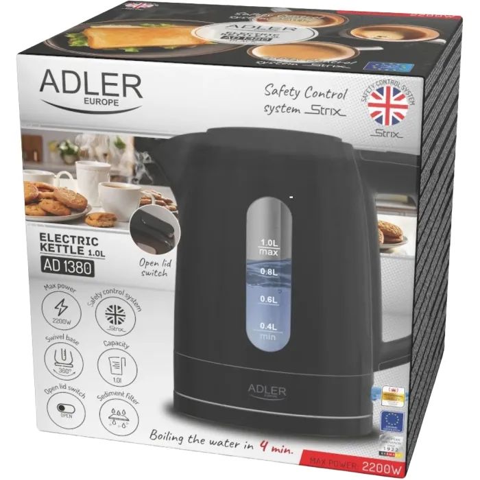 Электрочайник Adler AD 1380 black изображение 8