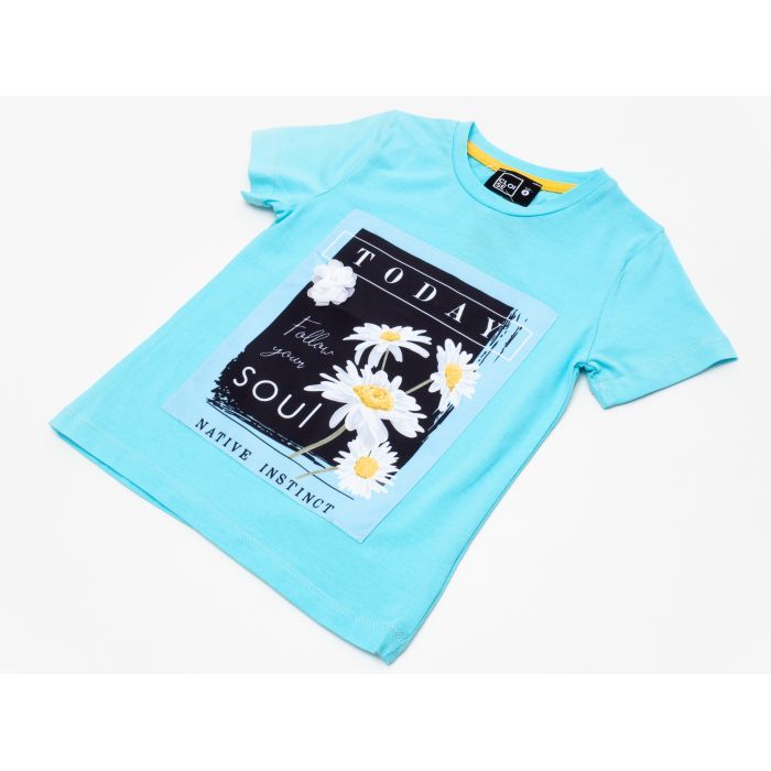 Футболка детская Cloise с ромашками (CLO134002-104G-blue) изображение 2