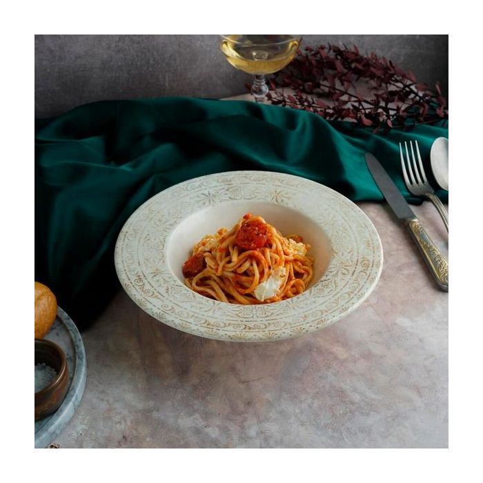 Тарелка By Bone серія "Antico" для пасти з прямим бортом 25 см (AN-GT-25-CK) изображение 2