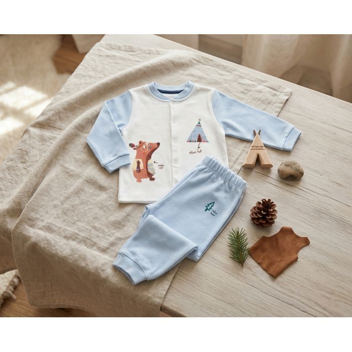 Пижама детская Aziz с длинным рукавом (9198-80B-blue) изображение 11