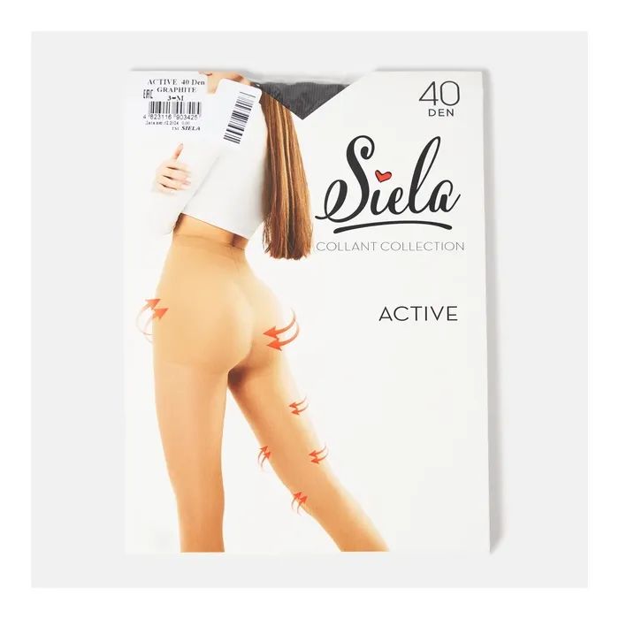 Колготи Siela Collant Active 40 Den Graphite - 5XL (4823116903630) зображення 3