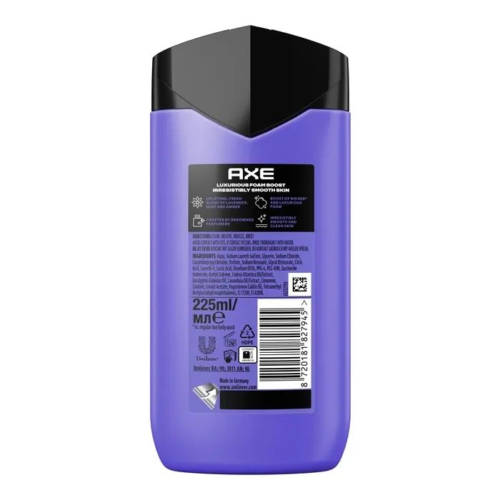 Гель для душа AXE Fine Fragrance Collection Blue lavender 225 мл (8720181827945) изображение 2