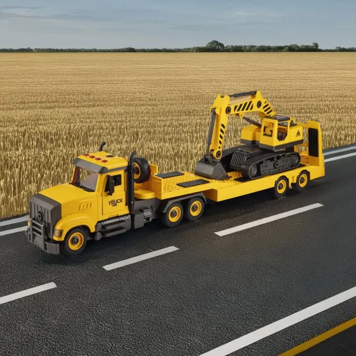 Конструктор Otamanko АВТОКОНСТРУКТОР Грузовик тягач с экскаватором (YW9085C) изображение 10