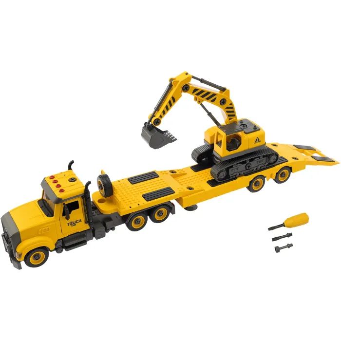 Конструктор Otamanko АВТОКОНСТРУКТОР Грузовик тягач с экскаватором (YW9085C) изображение 3