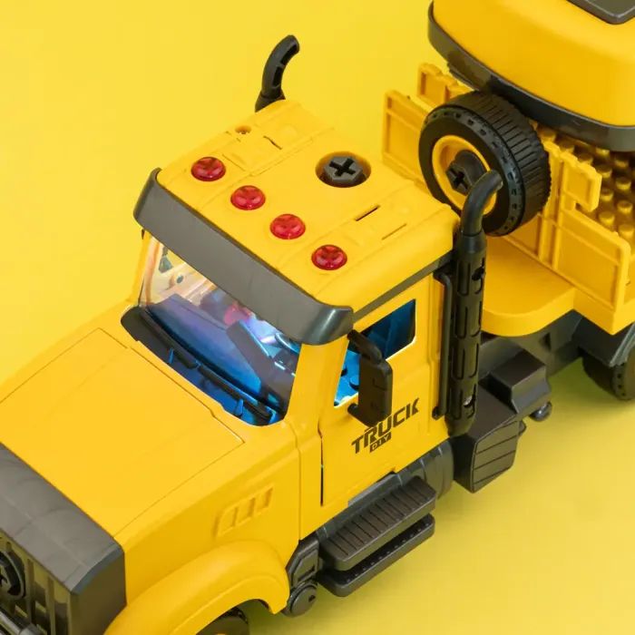 Конструктор Otamanko АВТОКОНСТРУКТОР Грузовик тягач с экскаватором (YW9085C) изображение 4