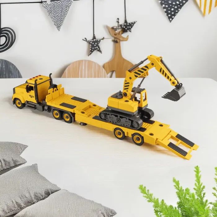 Конструктор Otamanko АВТОКОНСТРУКТОР Грузовик тягач с экскаватором (YW9085C) изображение 8