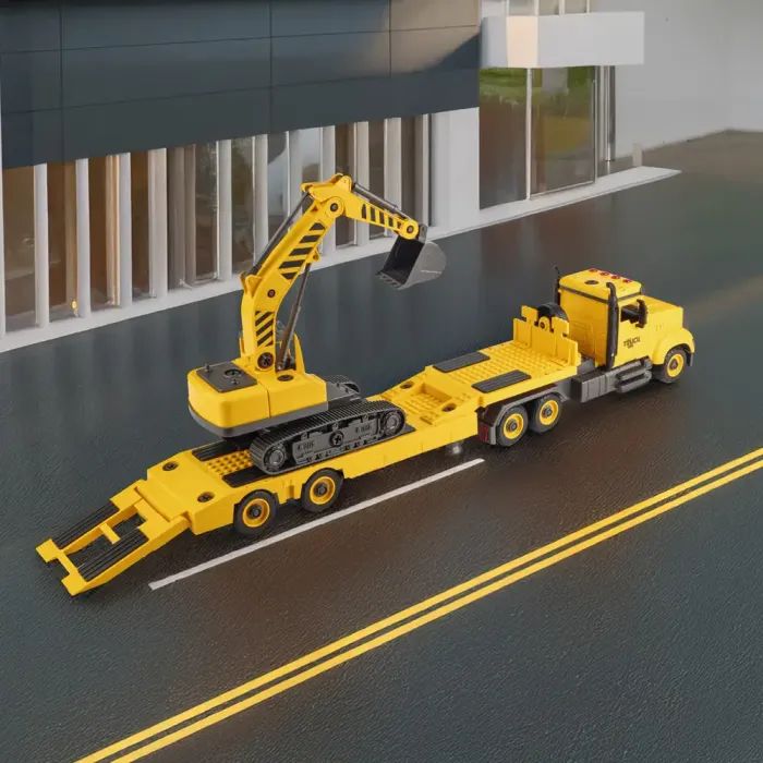 Конструктор Otamanko АВТОКОНСТРУКТОР Грузовик тягач с экскаватором (YW9085C) изображение 9