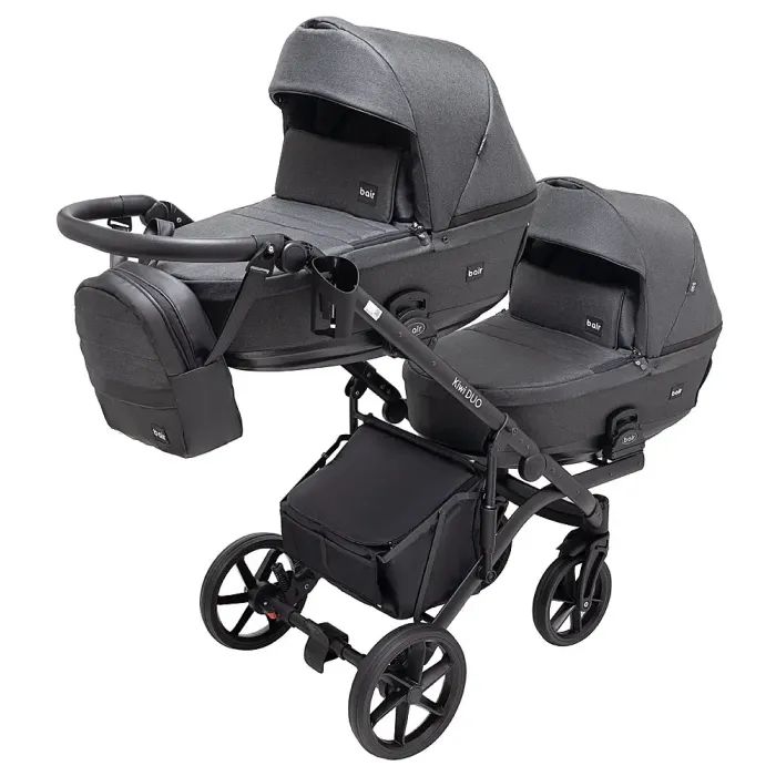 Коляска Bair 2 в 1 Kiwi DUO Soft для двійні BKD-219-1 графіт (681857) изображение 2