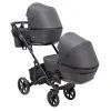 Коляска Bair 2 в 1 Kiwi DUO Soft для двійні BKD-219-1 графіт (681857) изображение 4